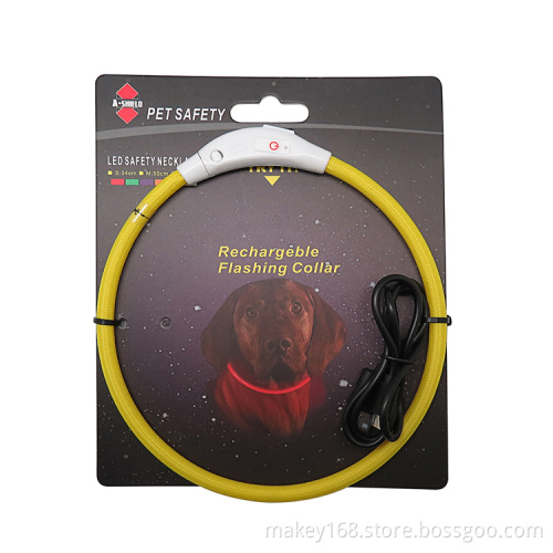 Usb Rechargeable Glow Pets Dog Collar With Led Lights